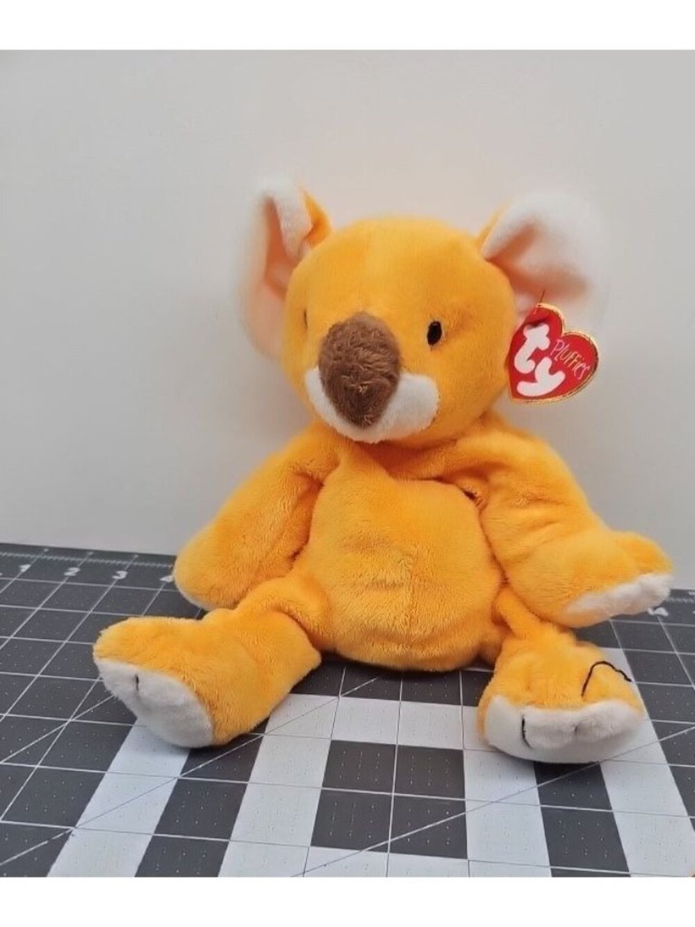 Vintage 2003 Ty Pluffies Pookie Orange Koala Bear Plush Stuffed Animal Toy 9''